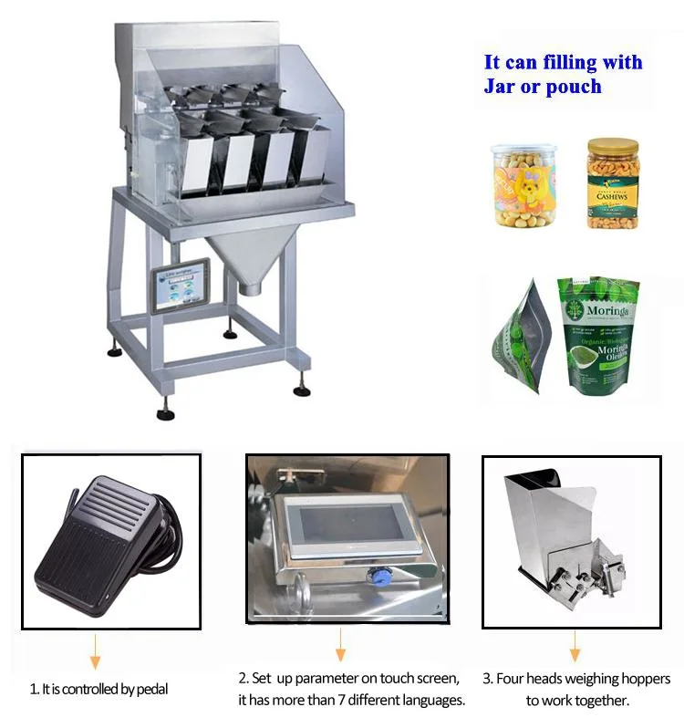 Small Weight Linear Weigher Packing Machine for Coffee